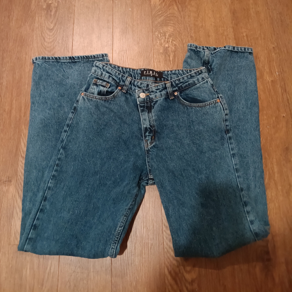 Piral Blue Cross Button Straight Jeans - Size Small